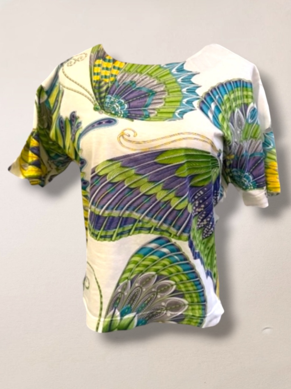 Rare! Salvatore Ferragamo Scarf Motif T-Shirt Size Large